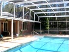 White Pool Enclosure Dome-Roof Style 